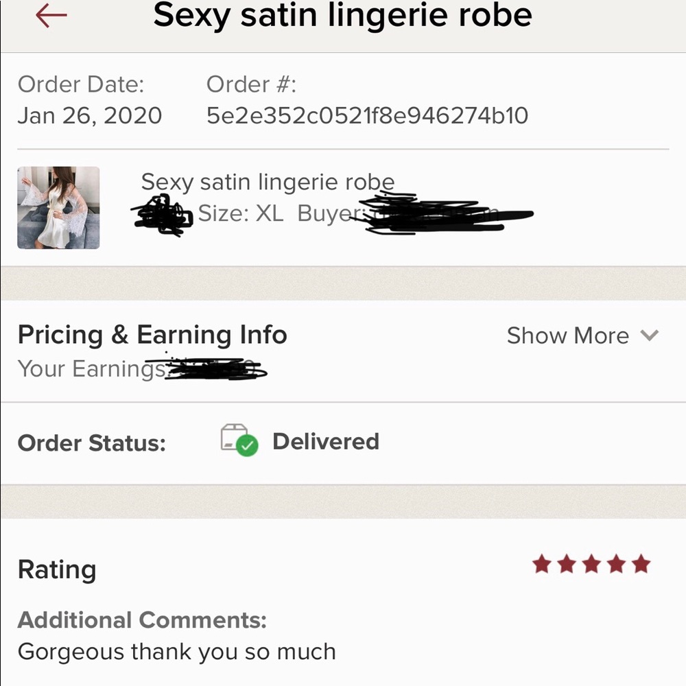 Sexy satin lingerie robe - Picture 6 of 6